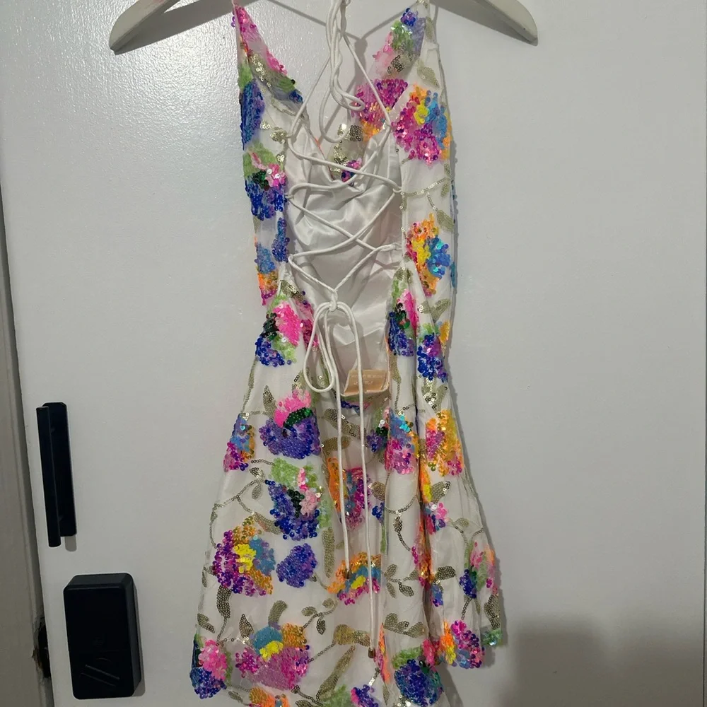Sage+Paige Multicolor Sequin Mini Dress - Picture 3 of 6